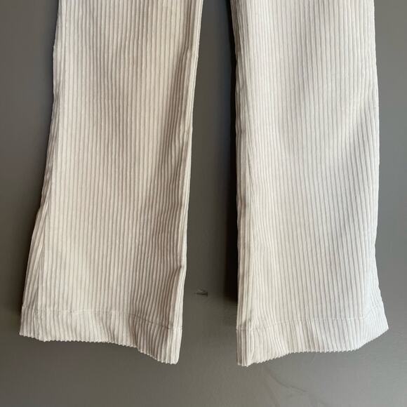 LA LIGNE Reece Trouser Ivory Size 2 Cream Corduroy Pant High Rise Wide Leg Chic - Picture 8 of 16